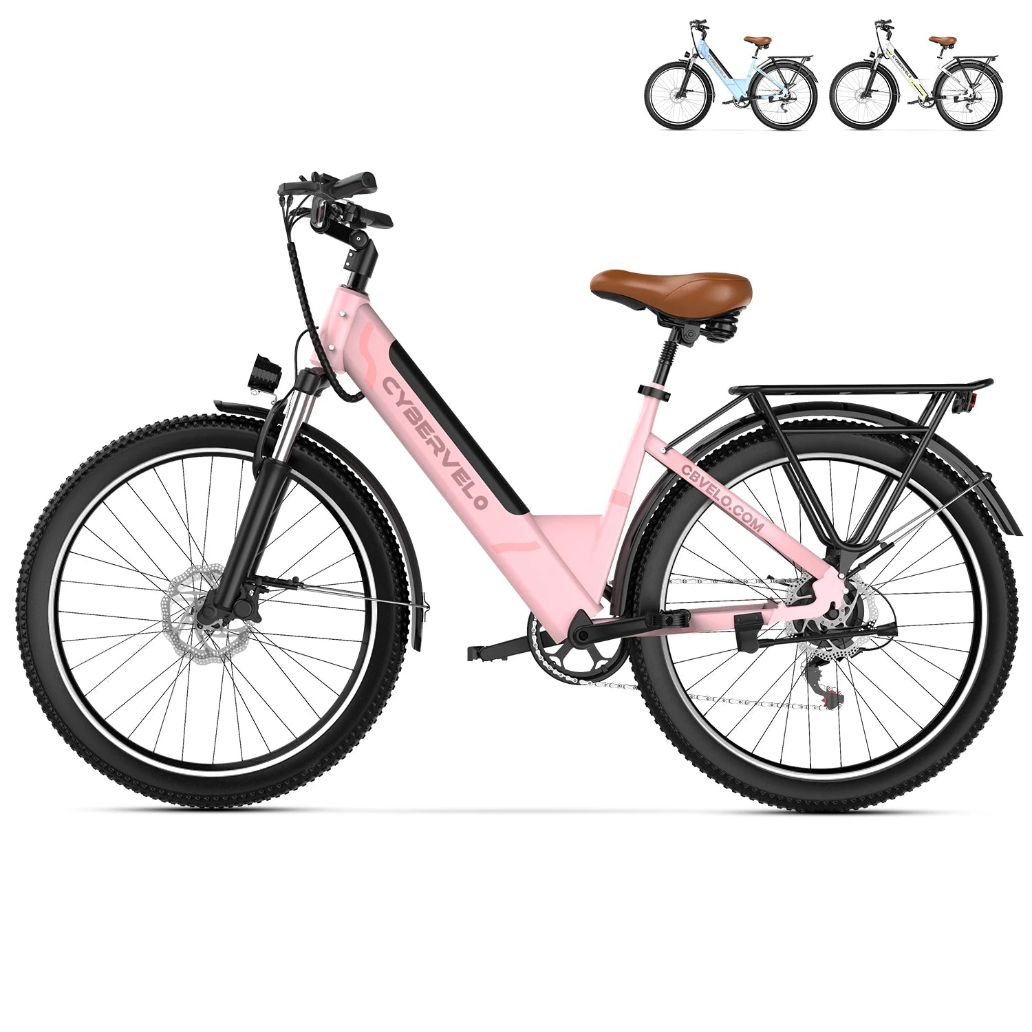 1000W Step-Through Electric Bike with Removable Battery - 80 Mile Range 28MPH City E-Bike - wEbike
