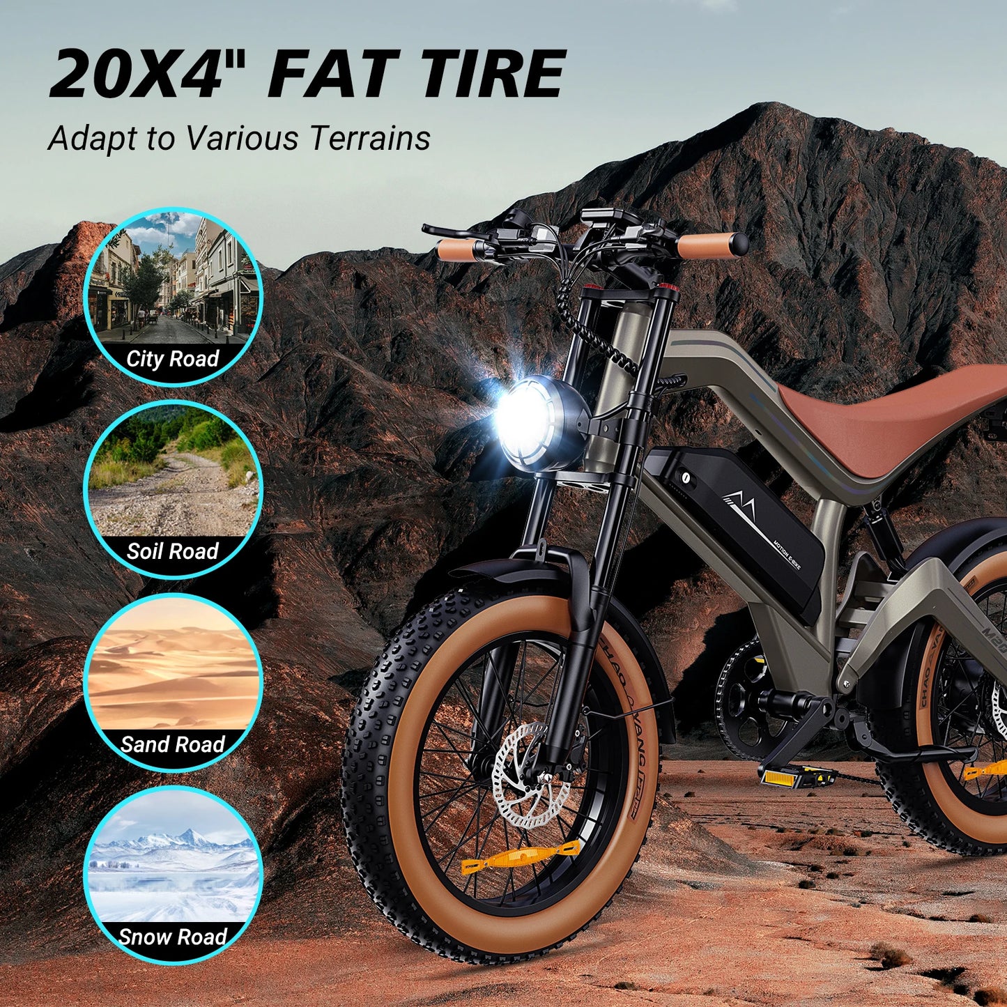 1500W Off-Road Electric Bike with Hydraulic Brakes - 40 Mile Range Fat Tire E-Bike for Adults - wEbike