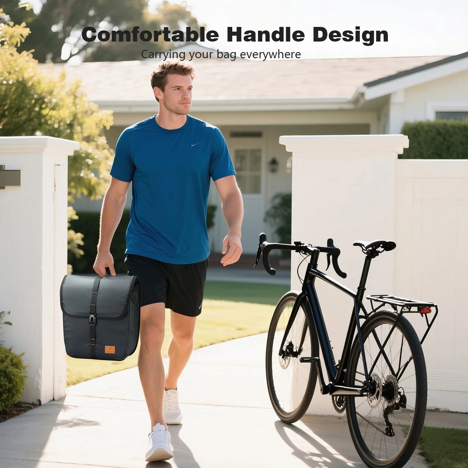 20L Waterproof Bike Rack Bag - Large Capacity Bicycle Pannier for Commuting and Touring - wEbike