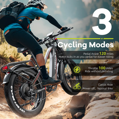 5000W Ultra-Power Electric Bike with 120 Mile Range - 50MPH All-Terrain Fat Tire E-Bike for Adults - wEbike