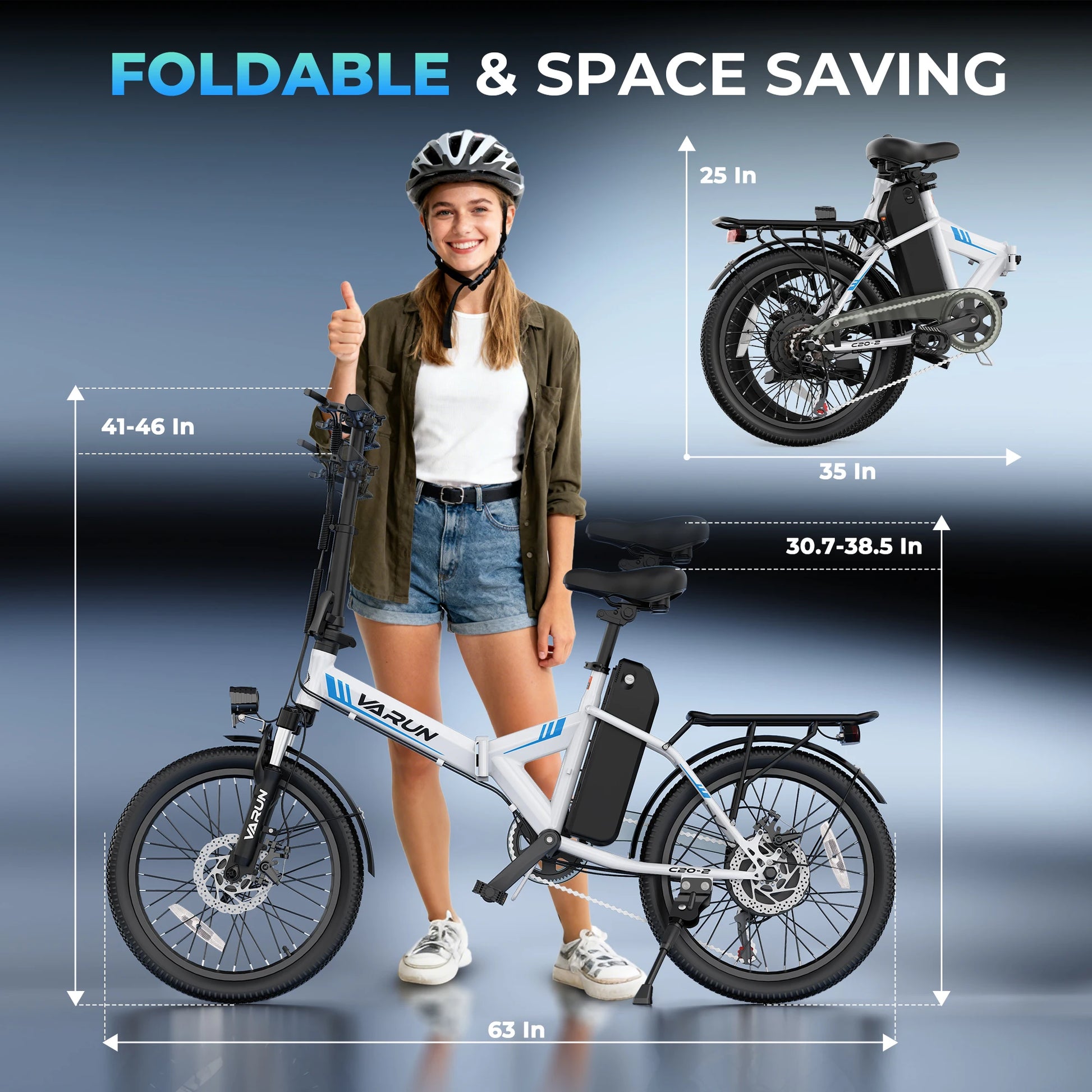 500W Folding Electric Bike with 40 Mile Range - Lightweight 20MPH City E-Bike for Adults - wEbike