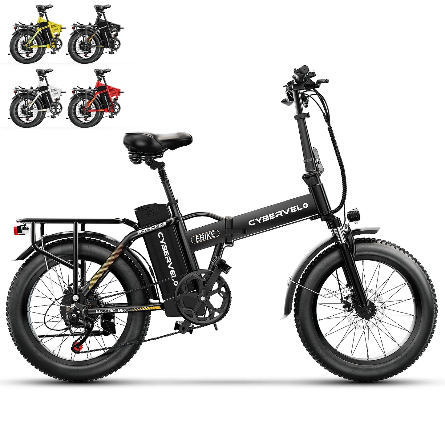 1000W Folding Electric Bike with Removable Battery - 80 Mile Range 28MPH Fat Tire E-Bike - wEbike