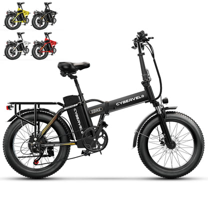 1000W Folding Electric Bike with Removable Battery - 80 Mile Range 28MPH Fat Tire E-Bike - wEbike