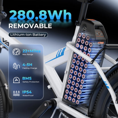 500W Folding Electric Bike with 40 Mile Range - Lightweight 20MPH City E-Bike for Adults - wEbike