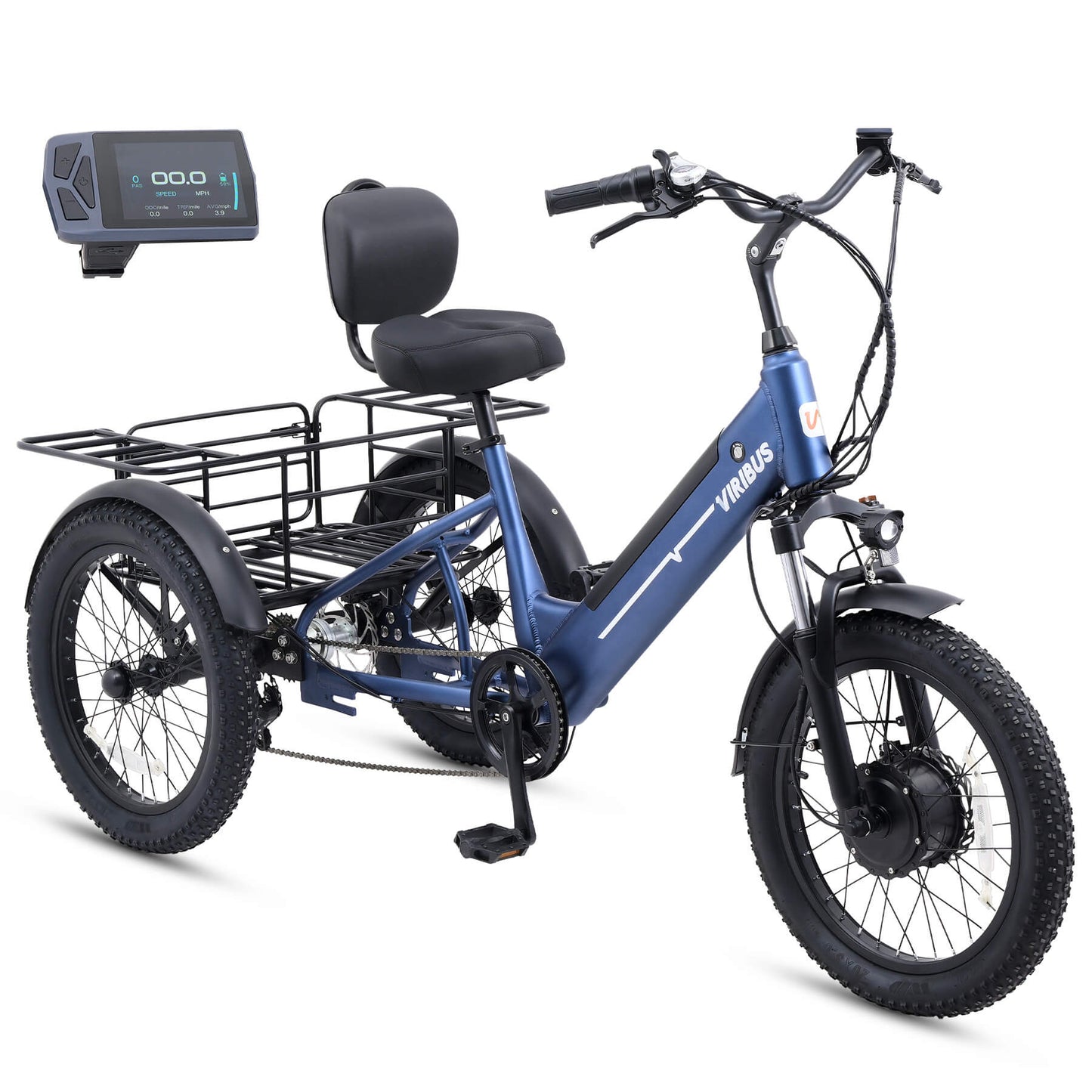 Viribus SC5 Fat Tire Electric Tricycle - 750W 3-Wheel E-Trike with 20" Fat Tires for Adults - wEbike