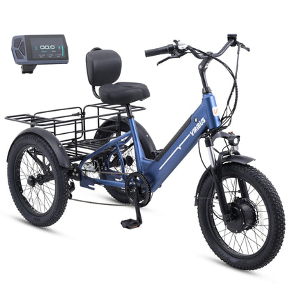 Viribus SC5 Fat Tire Electric Tricycle - 750W 3-Wheel E-Trike with 20" Fat Tires for Adults - wEbike