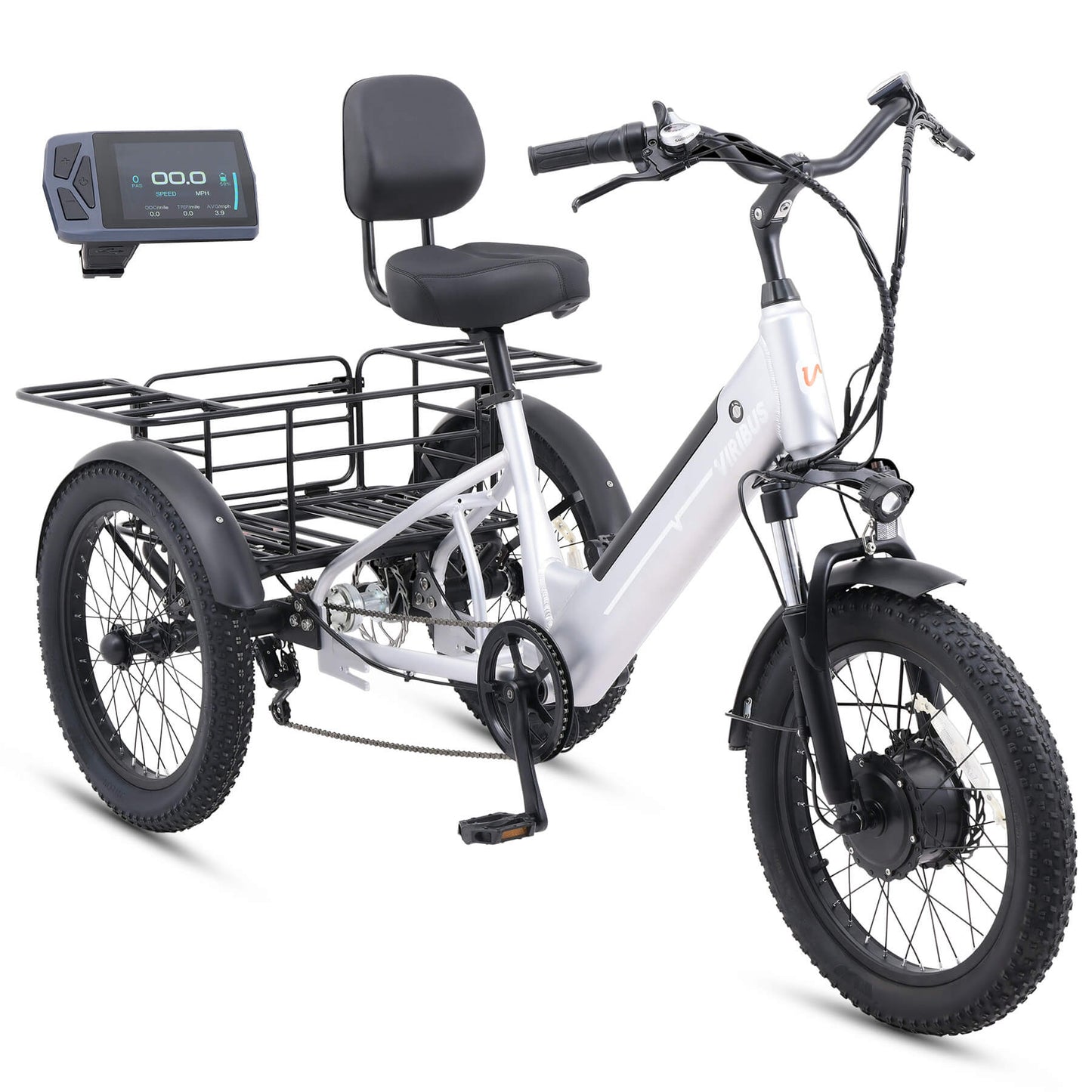 Viribus SC5 Fat Tire Electric Tricycle - 750W 3-Wheel E-Trike with 20" Fat Tires for Adults - wEbike
