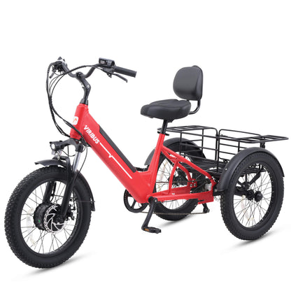 Viribus SC5 Fat Tire Electric Tricycle - 750W 3-Wheel E-Trike with 20" Fat Tires for Adults - wEbike
