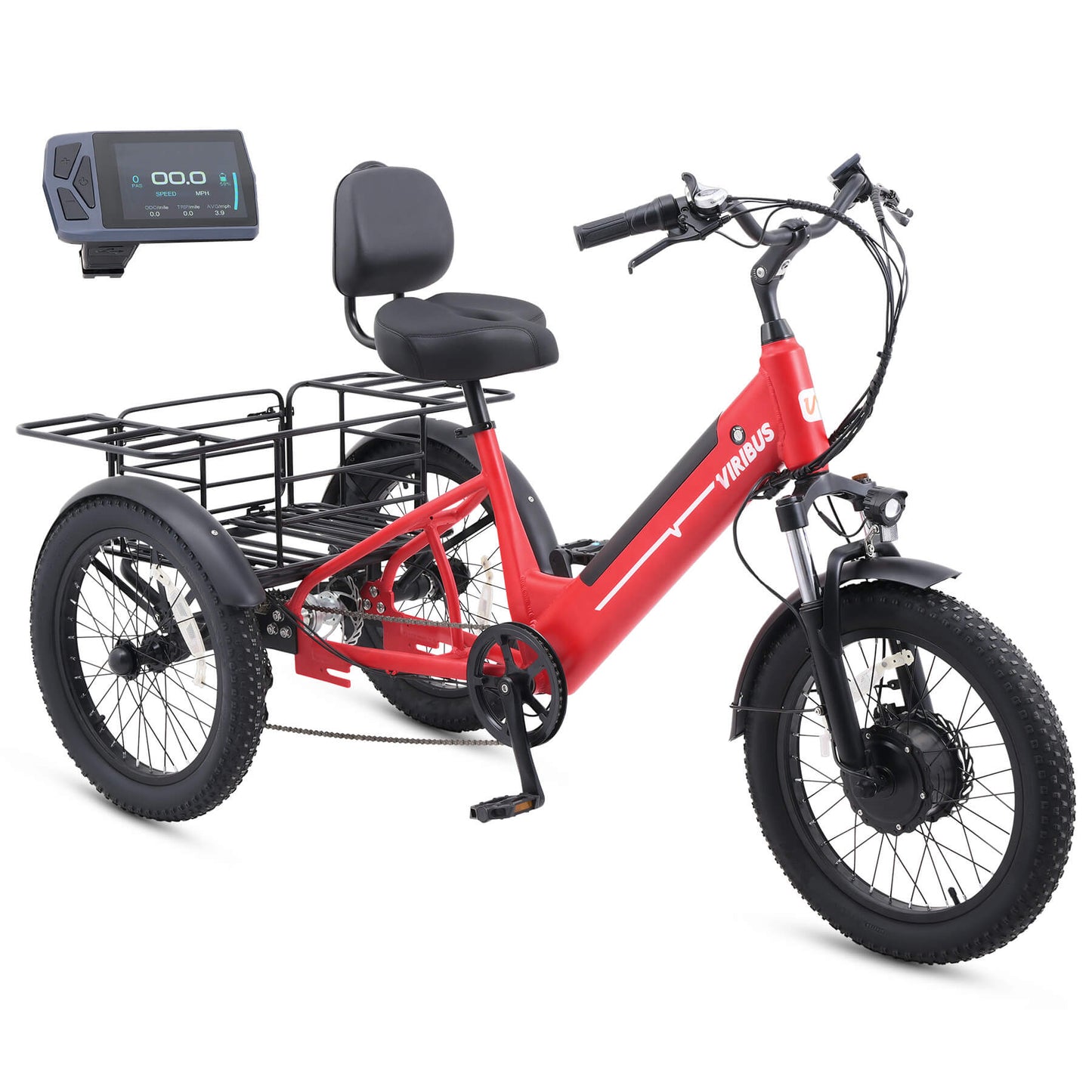 Viribus SC5 Fat Tire Electric Tricycle - 750W 3-Wheel E-Trike with 20" Fat Tires for Adults - wEbike